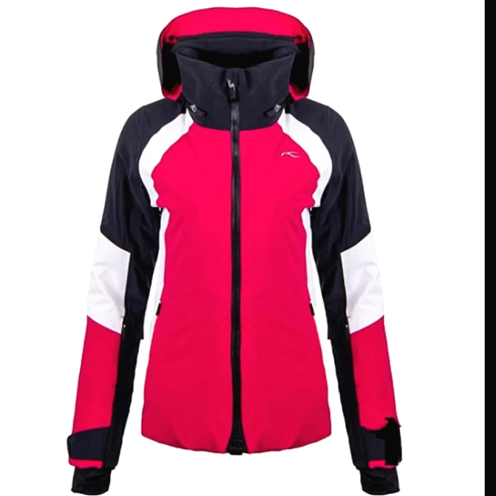 Kjus Women's Acrux Ski hooded Winter Snow Coat Jacket size 38